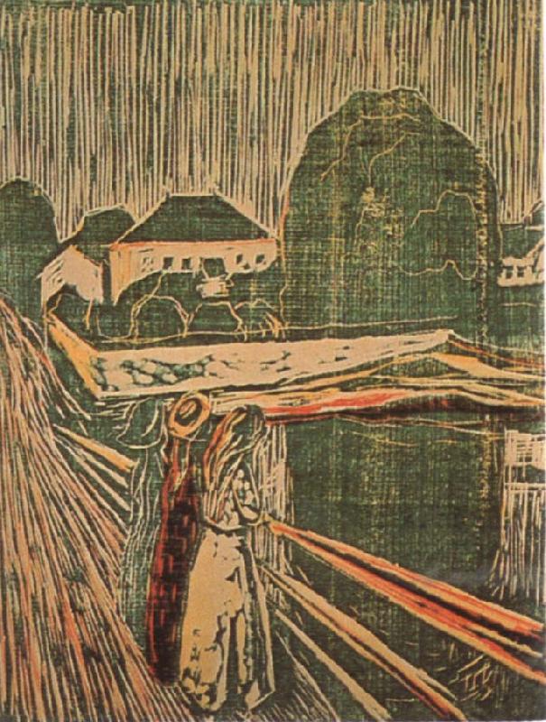 Edvard Munch Girl on the bridge oil painting picture